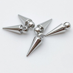 Подвеска Шип, цвет серебро (родий), размер 12*4 мм, цена за 1 шт