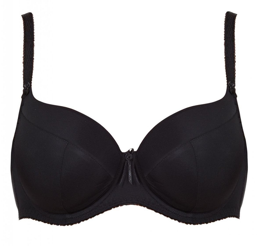Элегантный бюстгальтер с уплотненными чашками из нежной микрофибры (Размер: 90C) (Цвет: черный)