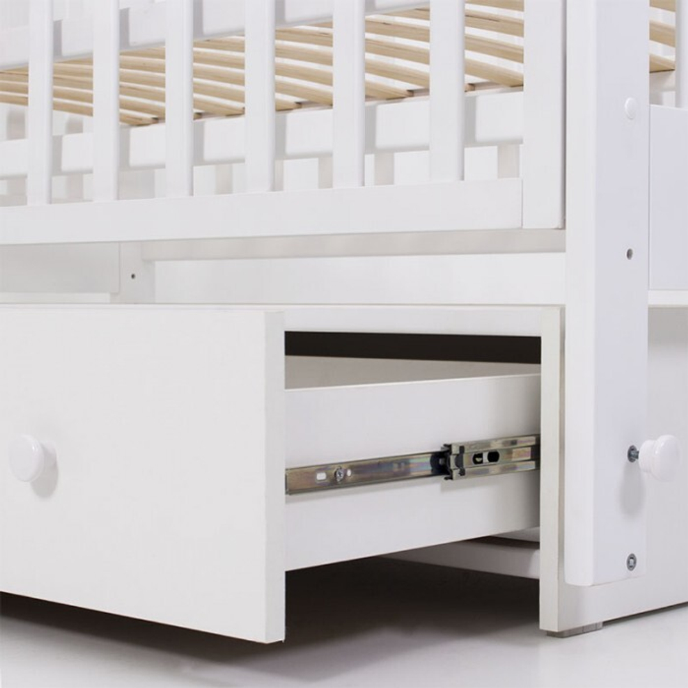 Кровать детская 120*60 "МАРИЯ"-6 (арт.90) пп маят/ящ (белый)