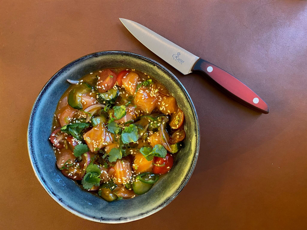 🏆Кухонный нож Alexander S AUS-8 Red G10