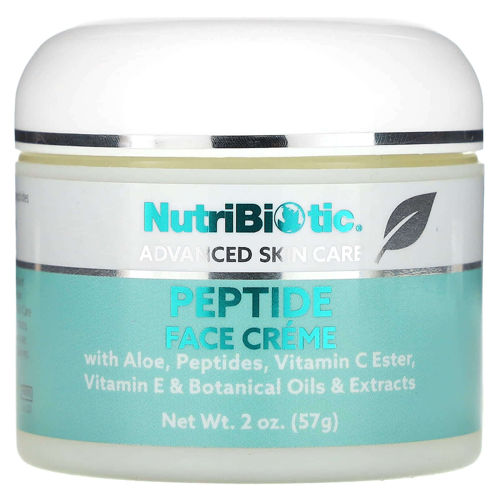 NutriBiotic, улучшенный уход за кожей, пептидный крем для лица, 57 г (2 унции)