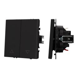 Механизм выключателя управления шторами SWT-NOBE-MKR2-SFPL-BK (230V, 10A) (Arlight, Черный оникс) 054273