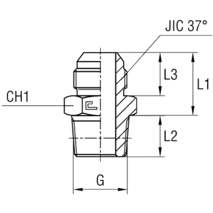 Штуцер FC JIC 1/2" BSPT1/8"