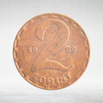 Hungary, 2 Forint, 1989, VF