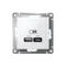 Розетка USB AtlasDesign тип A+C 5В/2.4А 2х5В/1.2А механизм бел. SE ATN000139