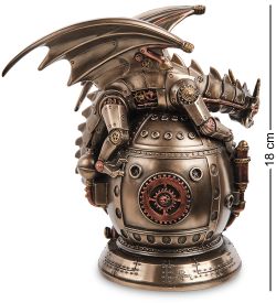 Veronese WS-1068 Часы настольные в стиле Стимпанк «Дракон»
