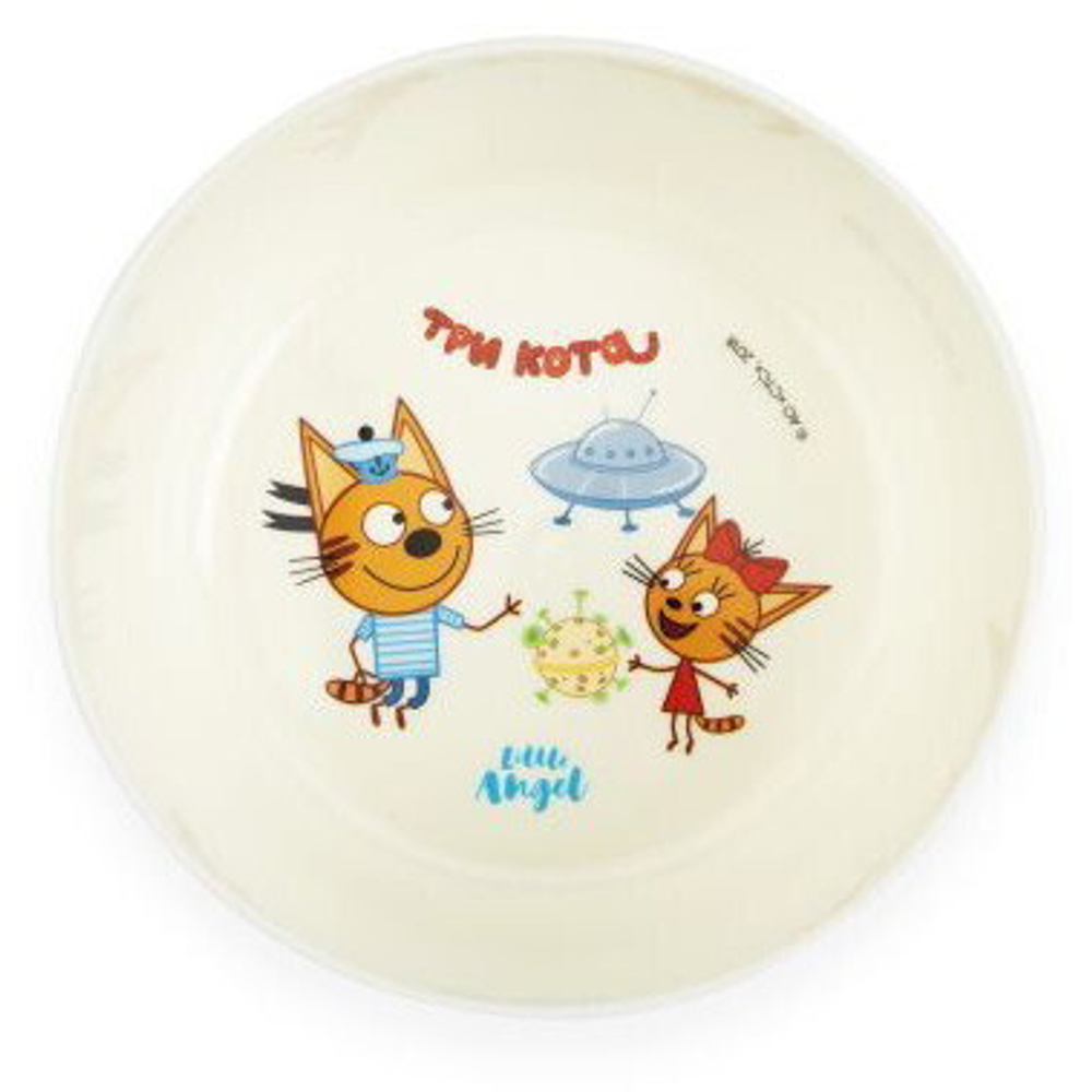 Детская миска Три кота «Космическое путешествие», 430мл