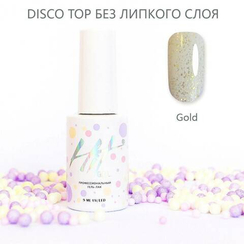 Disco top без липкого слоя ТМ "HIT gel" gold, 9 мл