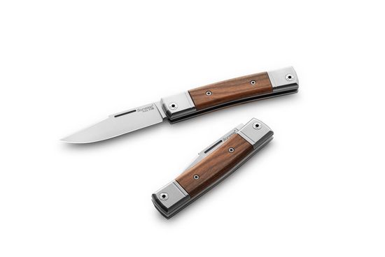 Складной нож Lion Steel "BestMan" L/BM1 ST c клинком из стали Böhler M390 Microclean®, рукоять дерево (Santos)
