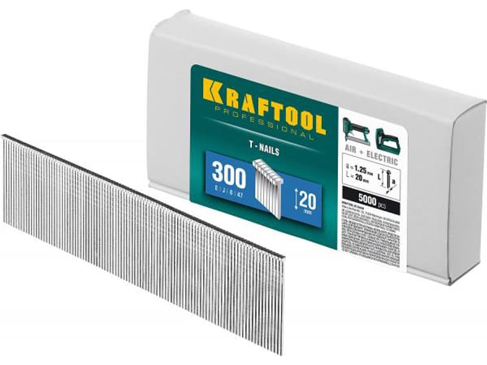 Гвозди для степлера KRAFTOOL тип 18GA 20мм