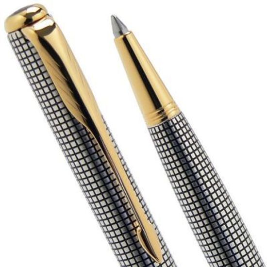 Шариковая ручка Parker Sonnet Slim K434, цвет: Cisele (серебро 925 пробы, 11.00) , стержень: Mblue, S0808180