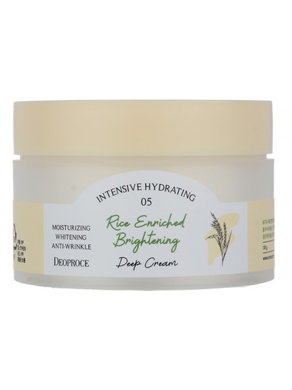 DEOPROCE Крем для лица с экстрактом риса осветляющий / Rice Enriched Brightening Deep Cream, 100г