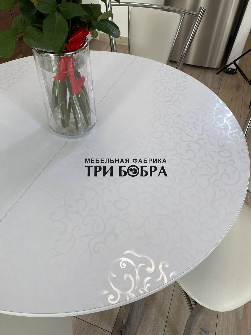 Стол круглый раздвижной "Белая Лоза"