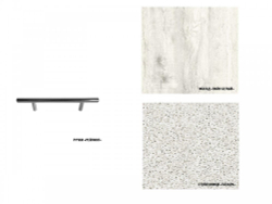 Кухонный гарнитур Алина лайт 1200 мм, каркас ЛДСП, фасад ЛДСП, Белый/Пайн белый