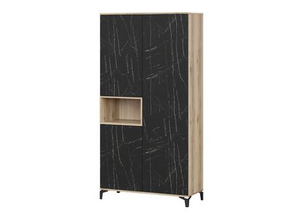 Луксор-1 Шкаф Дел.свет./камень Пьетра черный