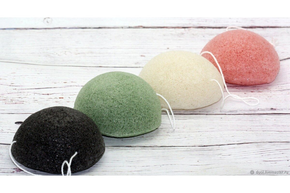 Натуральный белый спонж конняку Grace Day Konjac Sponge White