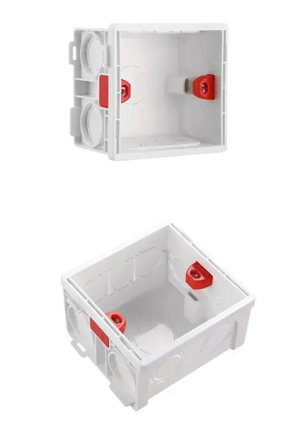 Установочная монтажная коробка для выключателей и розеток (подрозетник квадратный), 5 шт в комплекте