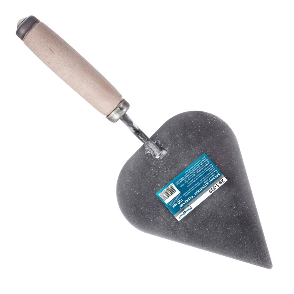Кельма штукатура "Сердечко", углеродистая сталь, дерев. рукоятка, 190х150мм, (шт.)
