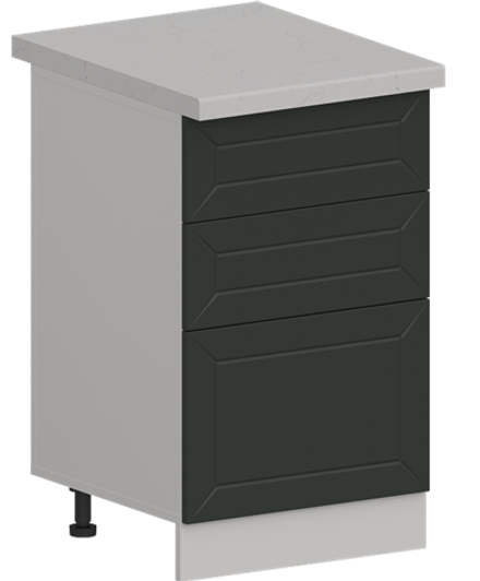 Кухня Модуль ШН3Я 500 Белый / Насыщенно-зеленый