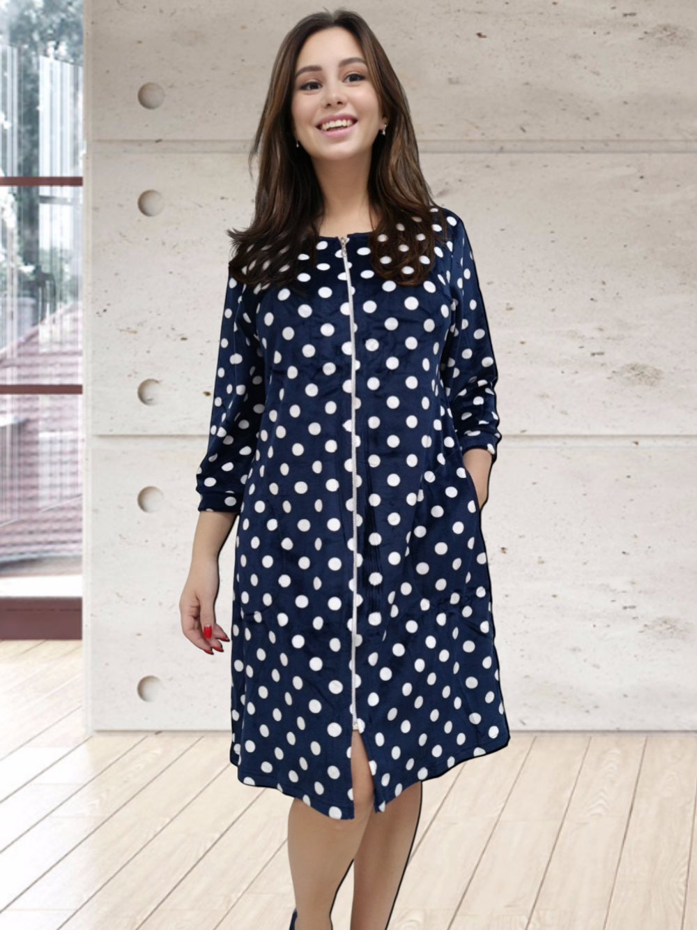 2829 Халат женский велюровый (56)