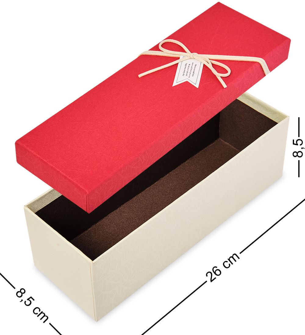 WG-13-D Коробка подарочная «Прямоугольник» цв.беж./сер.