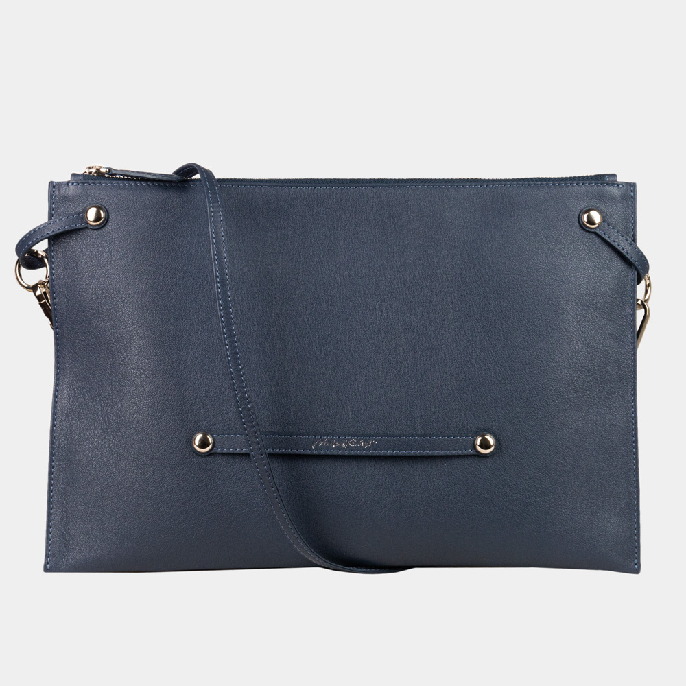 Сумка Tereze из кожи теленка, синего цвета