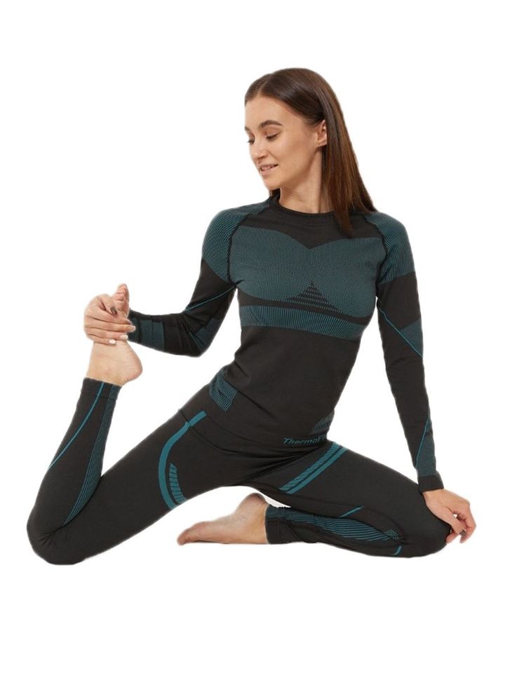 Термобелье Thermo Flex женское (черно-бизюзовый)