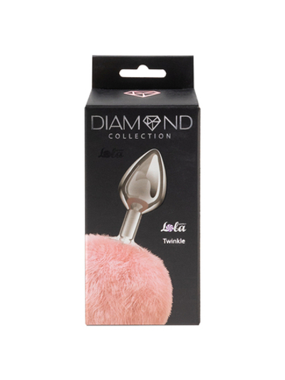 Анальная Пробка с Хвостом Diamond Twinkle Pink 4018-02lola
