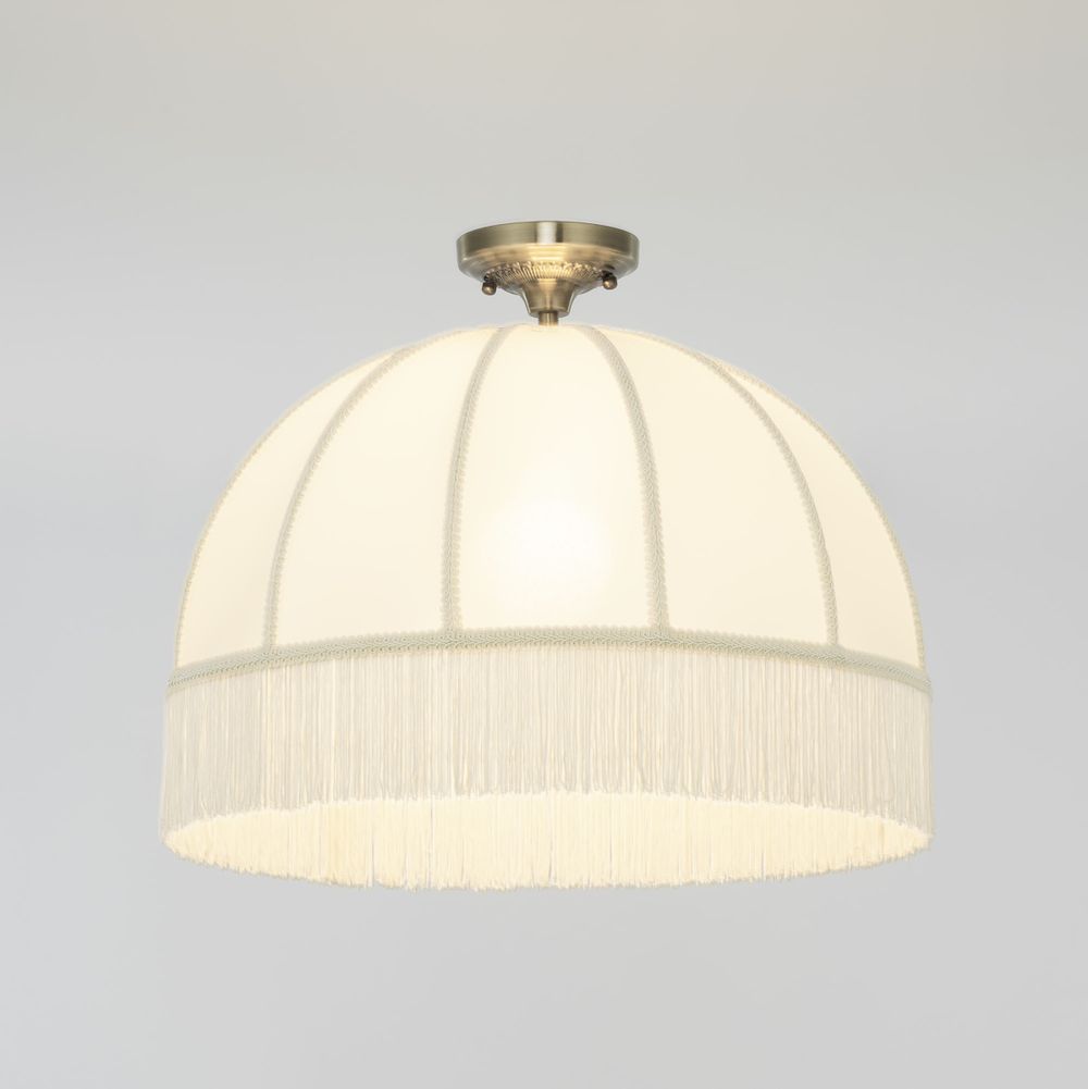 Citilux Базель CL407031 Подвесной светильник бронза с бежевым абажуром