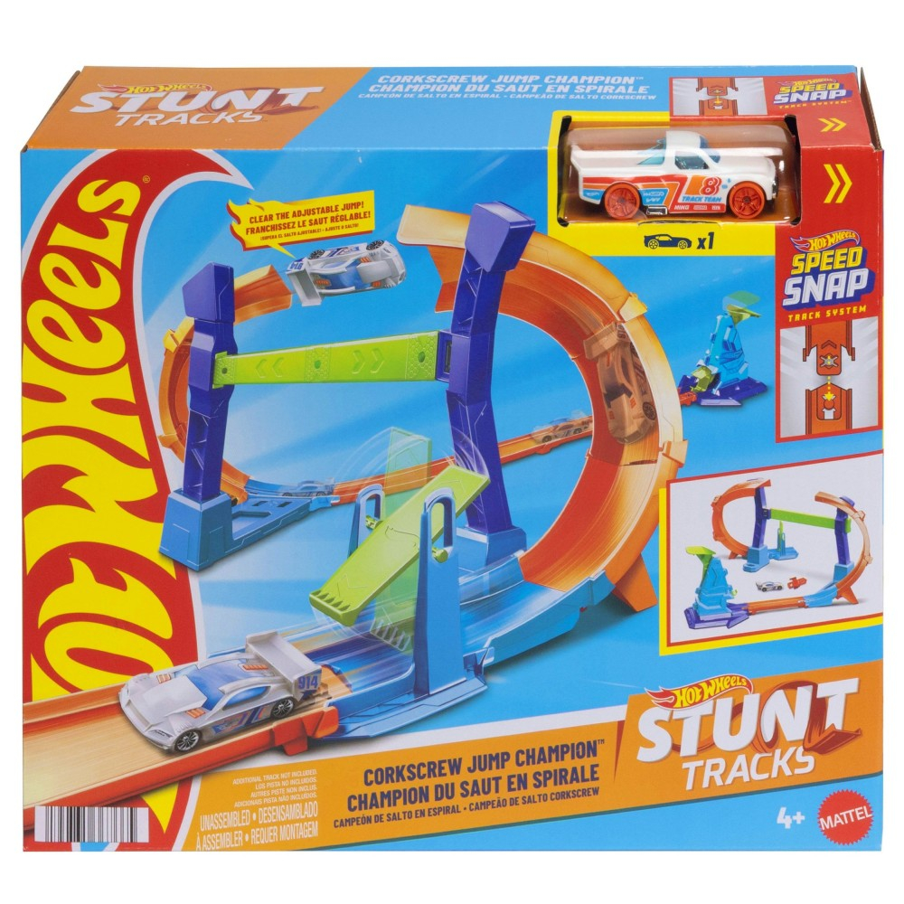 Hot Wheels - Гоночная трасса МАСТЕРСКИЙ ПРЫЖОК НА ПЕТЛЕ + машина JLM91