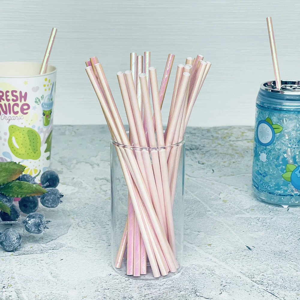 Трубочка для коктейля «Волшебство» 19,5 см d-6 мм (набор 25 шт), Розовый
