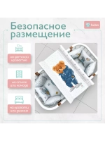 Доска пеленальная LUX 80х50 см с фиксаторами и ростомером