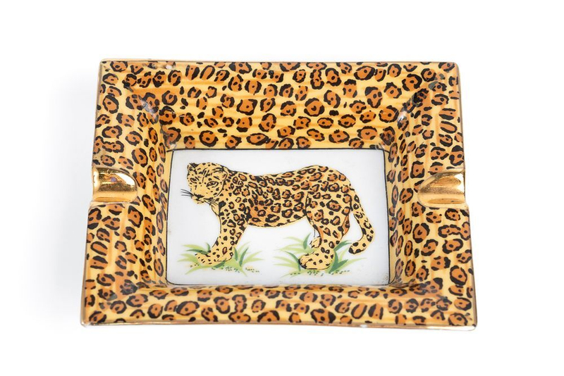 Пепельница с изображением леопарда