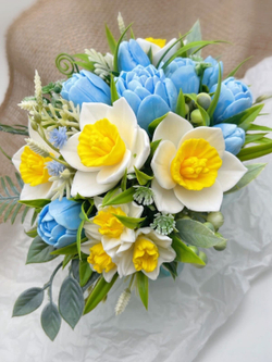 Букет из мыла «Тюльпаны и нарциссы, блюскай»