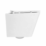 Унитаз подвесной BelBagno Due BB3103CHR/SC безободковый, с крышкой микролифт, с инсталляцией и кнопкой хром