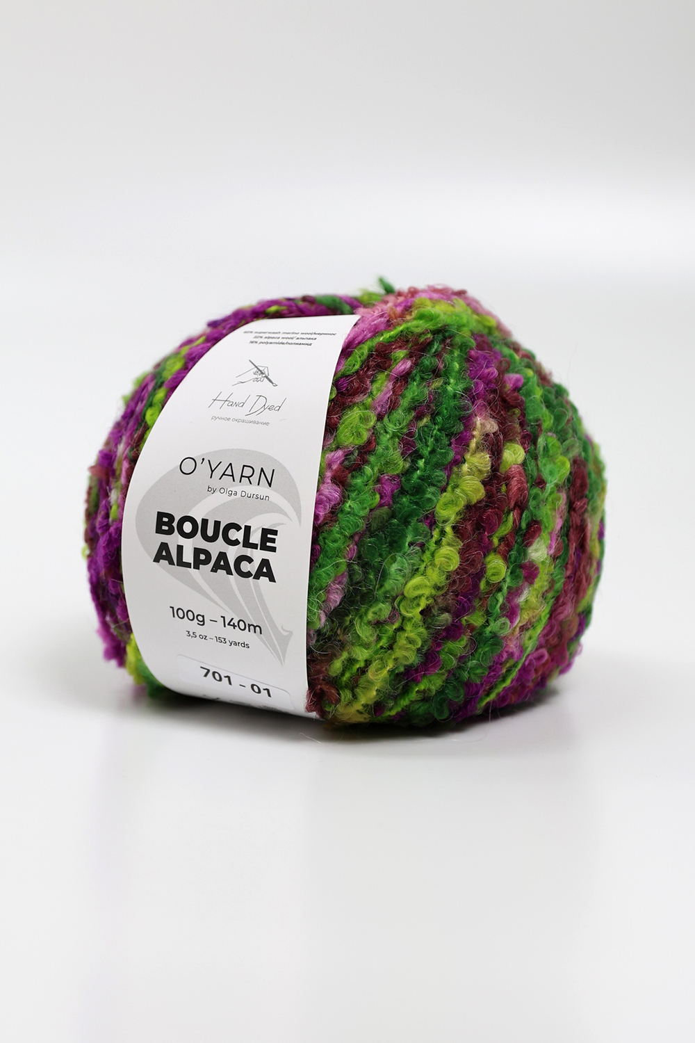 O’YARN BOUCLE ALPACA яркий, 100г
