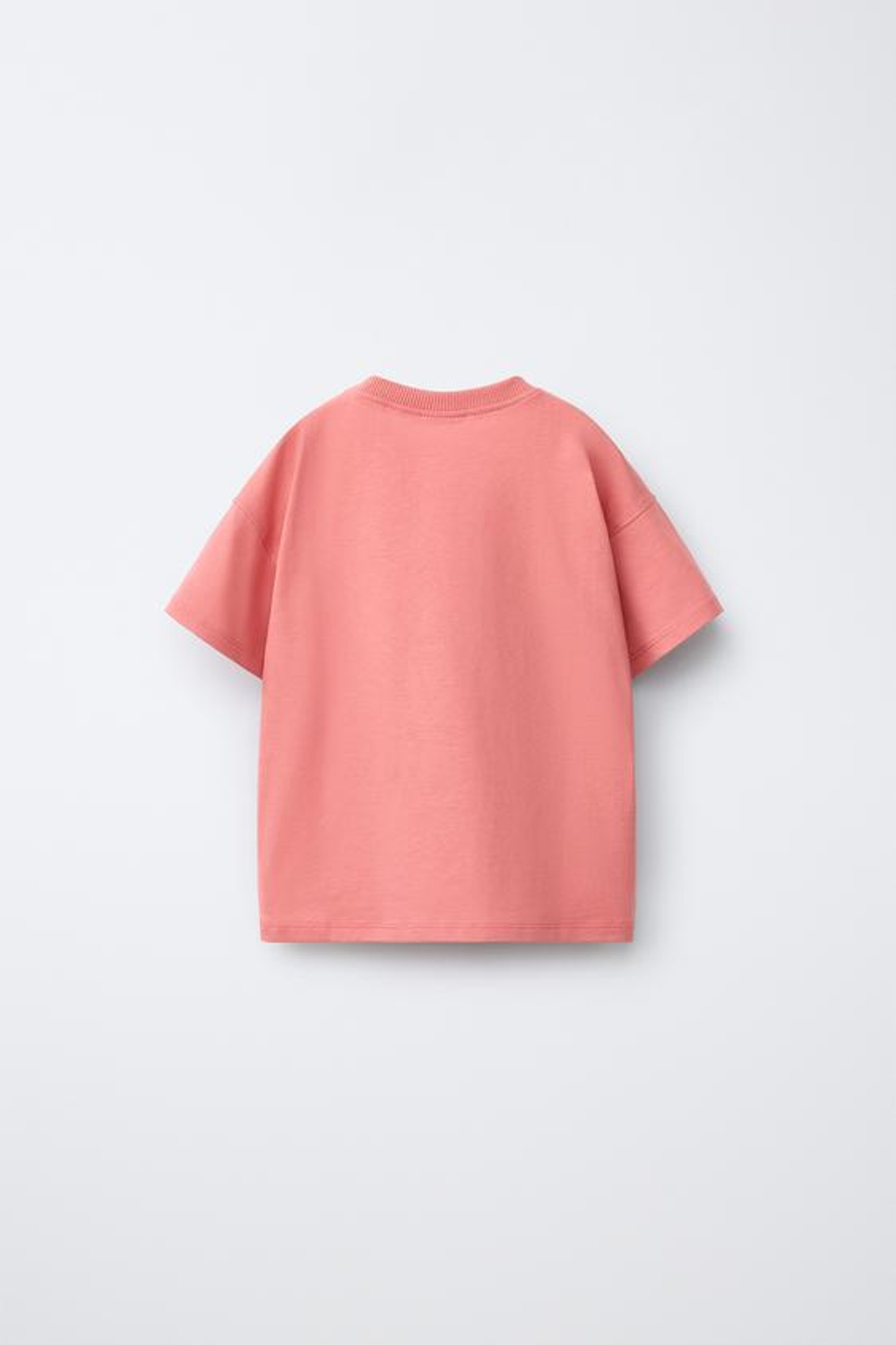 ZARA ФУТБОЛКА С ВЫШИВКОЙ «КАНОЭ», КОРАЛЛОВЫЙ