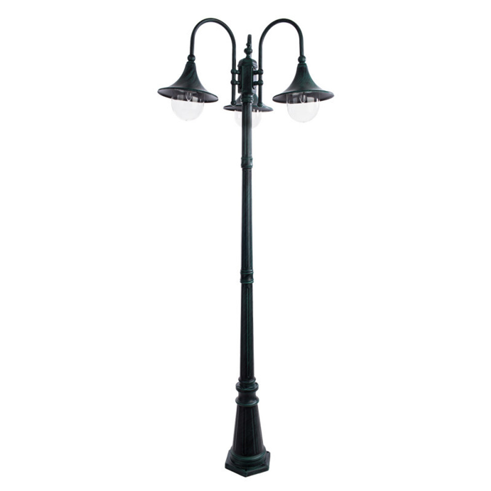 Уличный наземный высокий светильник Arte Lamp A1086PA-3BG