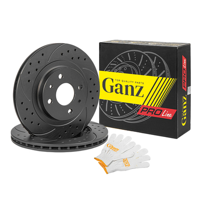 Диск тормозной GANZ передний перфорированный PRO-Line с покрытием ВАЗ 2110, 2112, 1118, 2170, 2190 R-14 Арт.: GIJ10117S