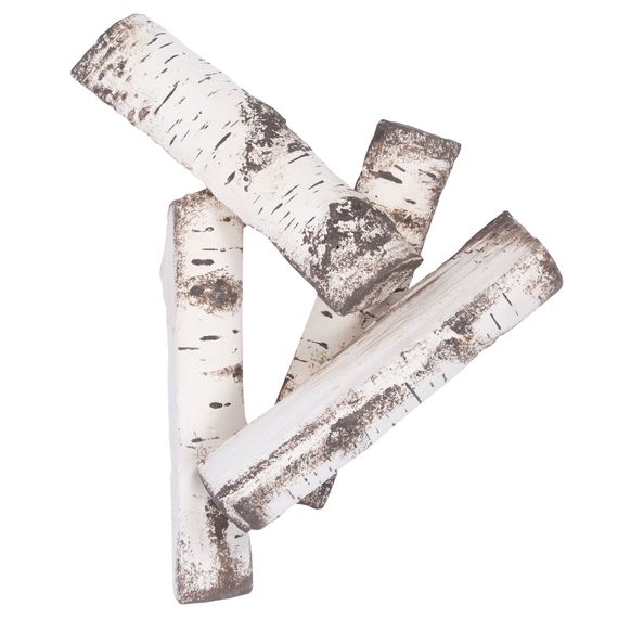 Набор керамических дров Firelight для биокамина - береза колотая, упак_4 шт — (1)