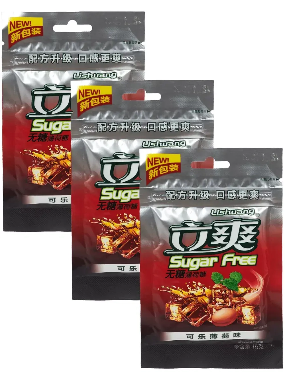 Драже без сахара кола-мята 15 г - 3 штуки