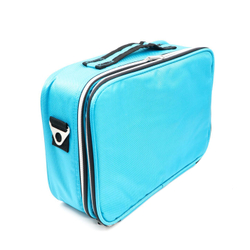 Кейс для мастера средний с зеркалом (35*24*12,5) голубой