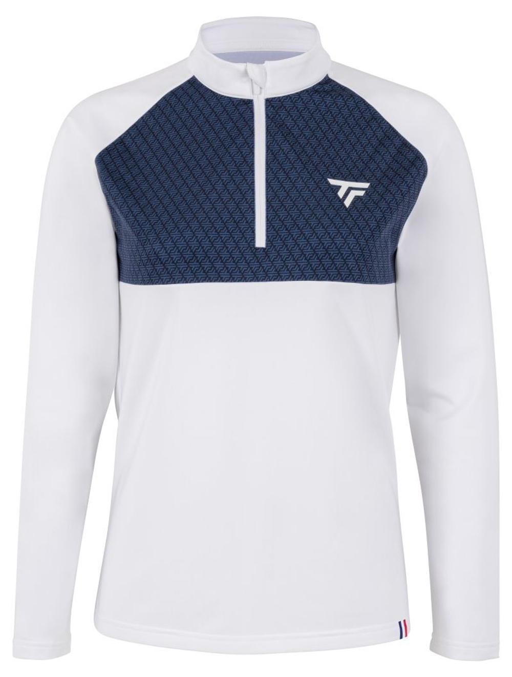 Женская теннисная футболка (dł. Рукава) Tecnifibre Thermo Zipper Longsleeves - white