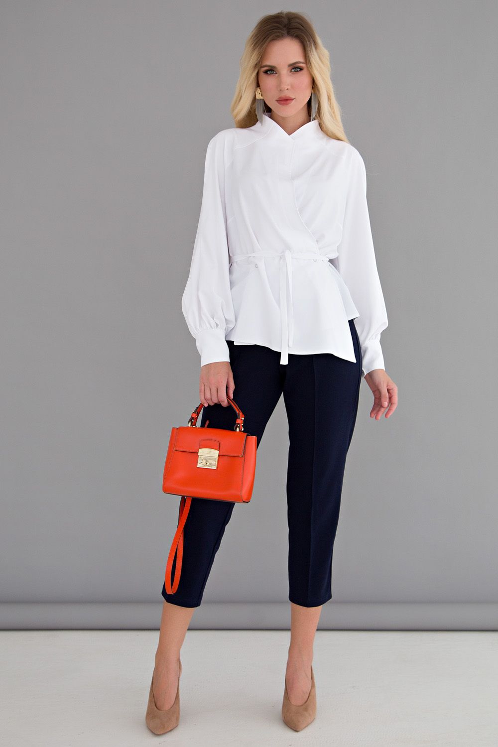 Блуза "Идеальная асимметрия" (белая) Б1525-11 LT Collection