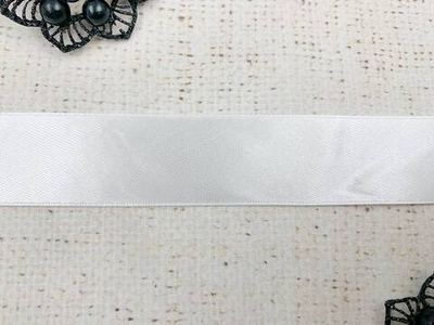 Лента атласная, ш. 3 см, белый