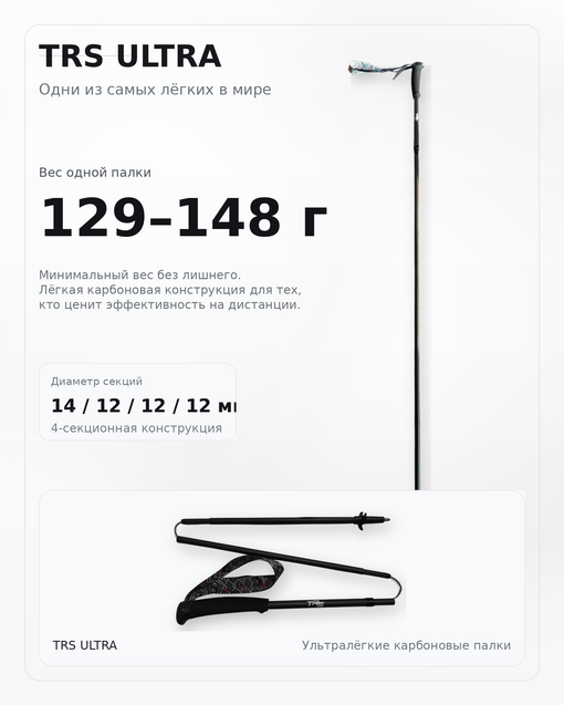Палки для трейлраннинга TRS ULTRA 2026