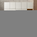 Шкаф Агератум МДФ четырехсекционный с антресолью и стеллажом Лайн флай (0,27) А10029 матовая - Орех Экко 9459  220*60*240