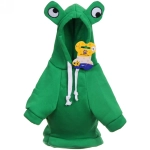 Кофта - толстовка с капюшоном для собак мелких пород «МОДНЫЙ БРО», лягушёнок, размер XL (56*40*26см) Ultramarine