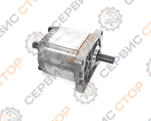 Гидравлический насос (шестеренчатый) левый CBN-314 (шлицевой привод, с площадкой, выходы под 90°)