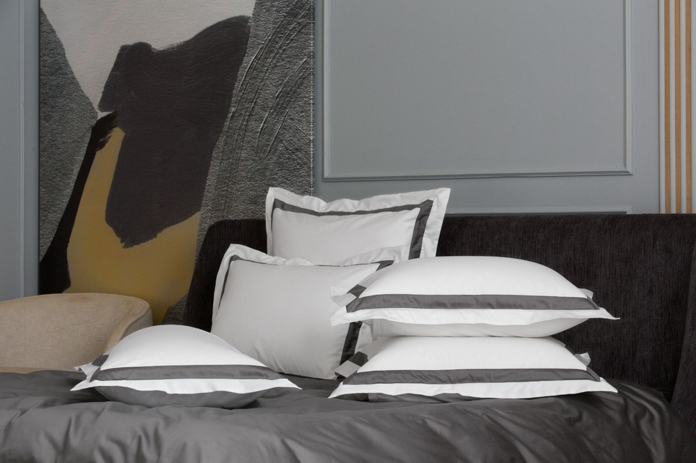 Наволочки 2шт 50х70 German Grass Alpine Graphite Allure с широким кантом